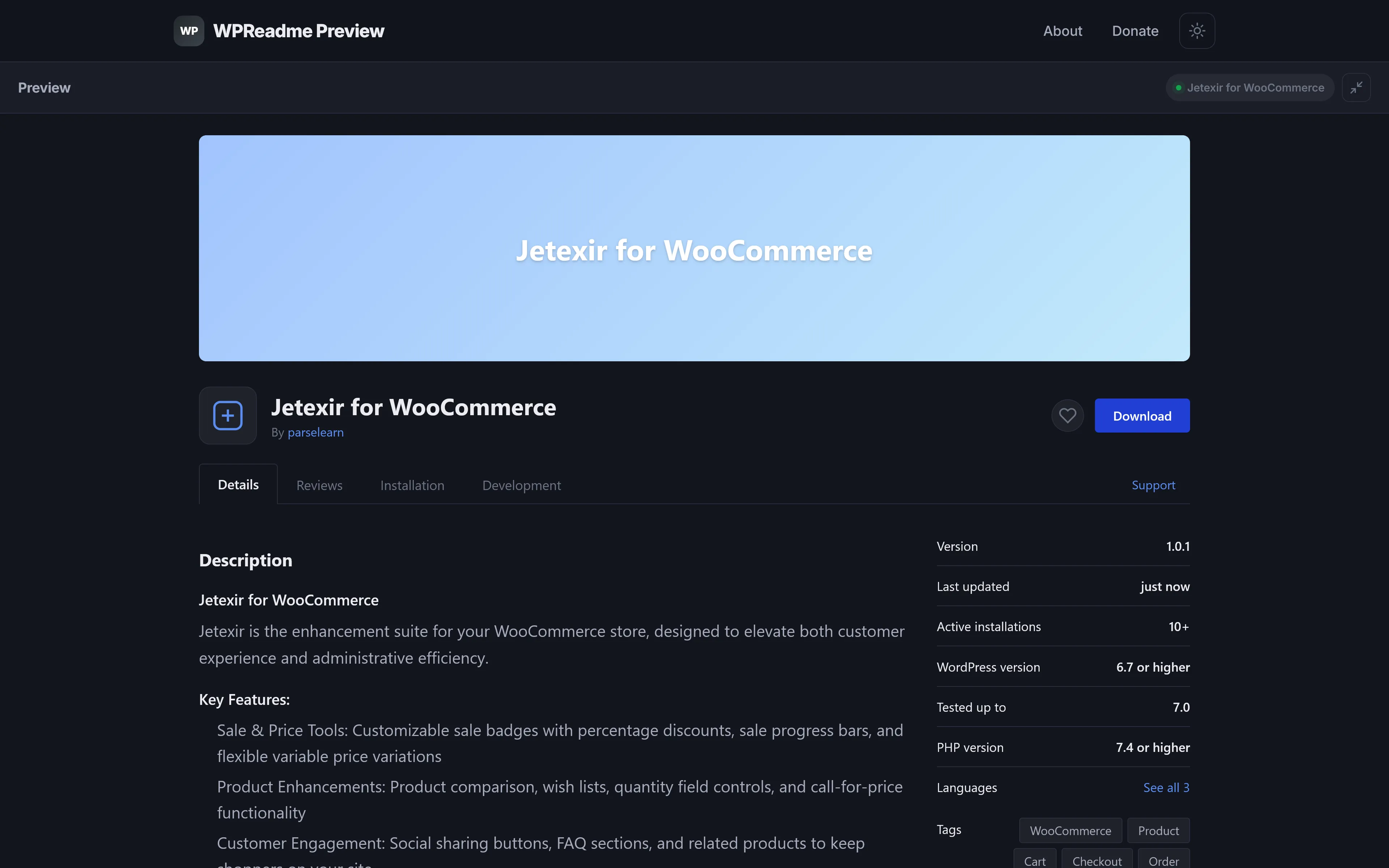 WPReadme Preview WPReadme Preview